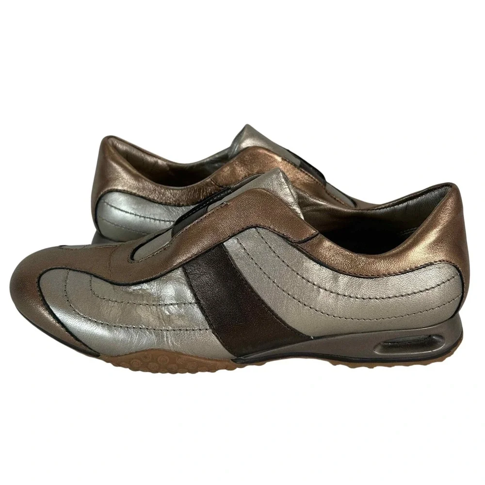 Cole‎ Haan Metallic Brown Slip On Comfort Walking Shoes Casual Everyday Size 7.5
